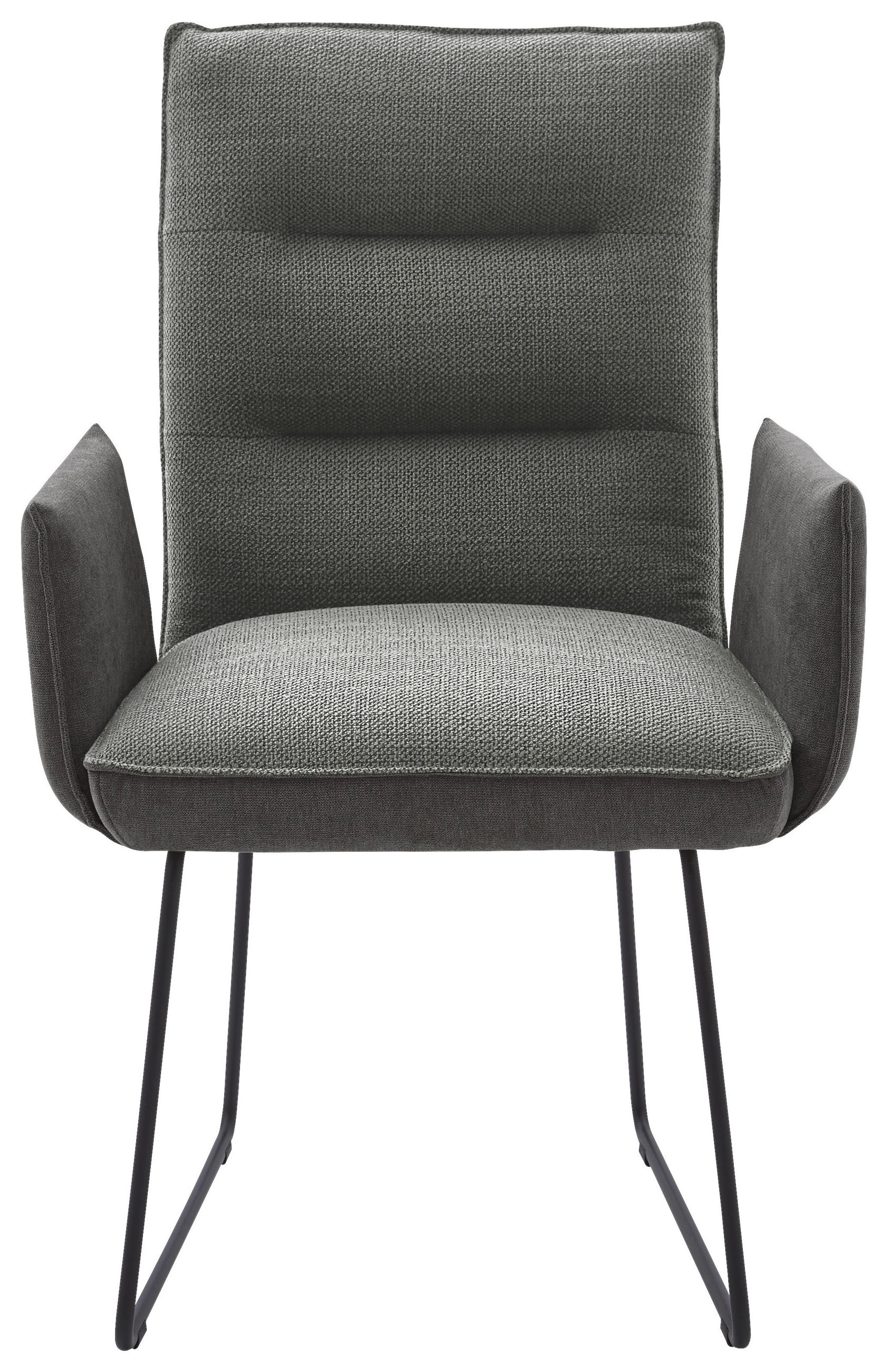 ARMLEHNSTUHL  in Stahl Flachgewebe  - Schwarz/Grau, Design, Textil/Metall (59/93/59cm) - Dieter Knoll