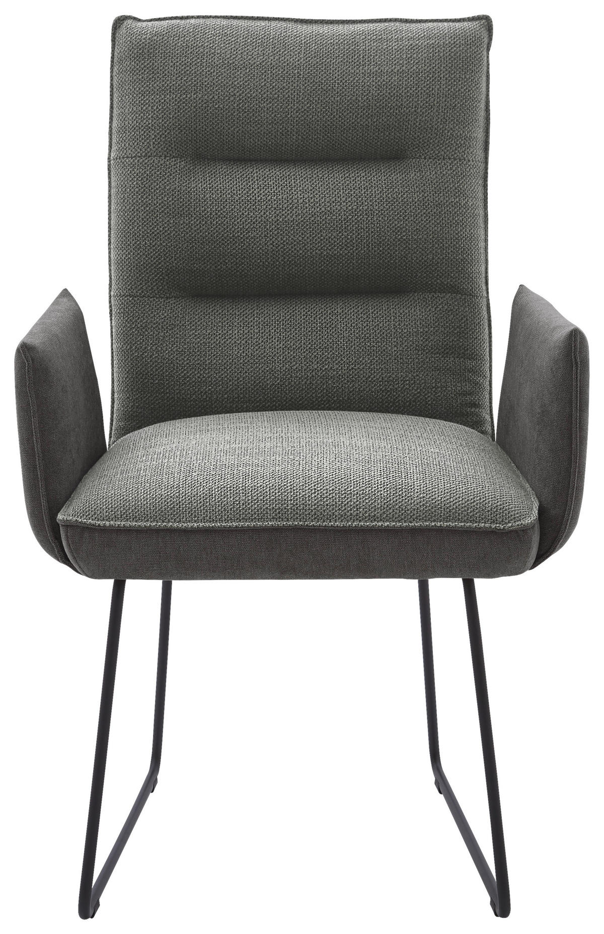 ARMLEHNSTUHL  in Stahl Flachgewebe  - Schwarz/Grau, Design, Textil/Metall (59/93/59cm) - Dieter Knoll