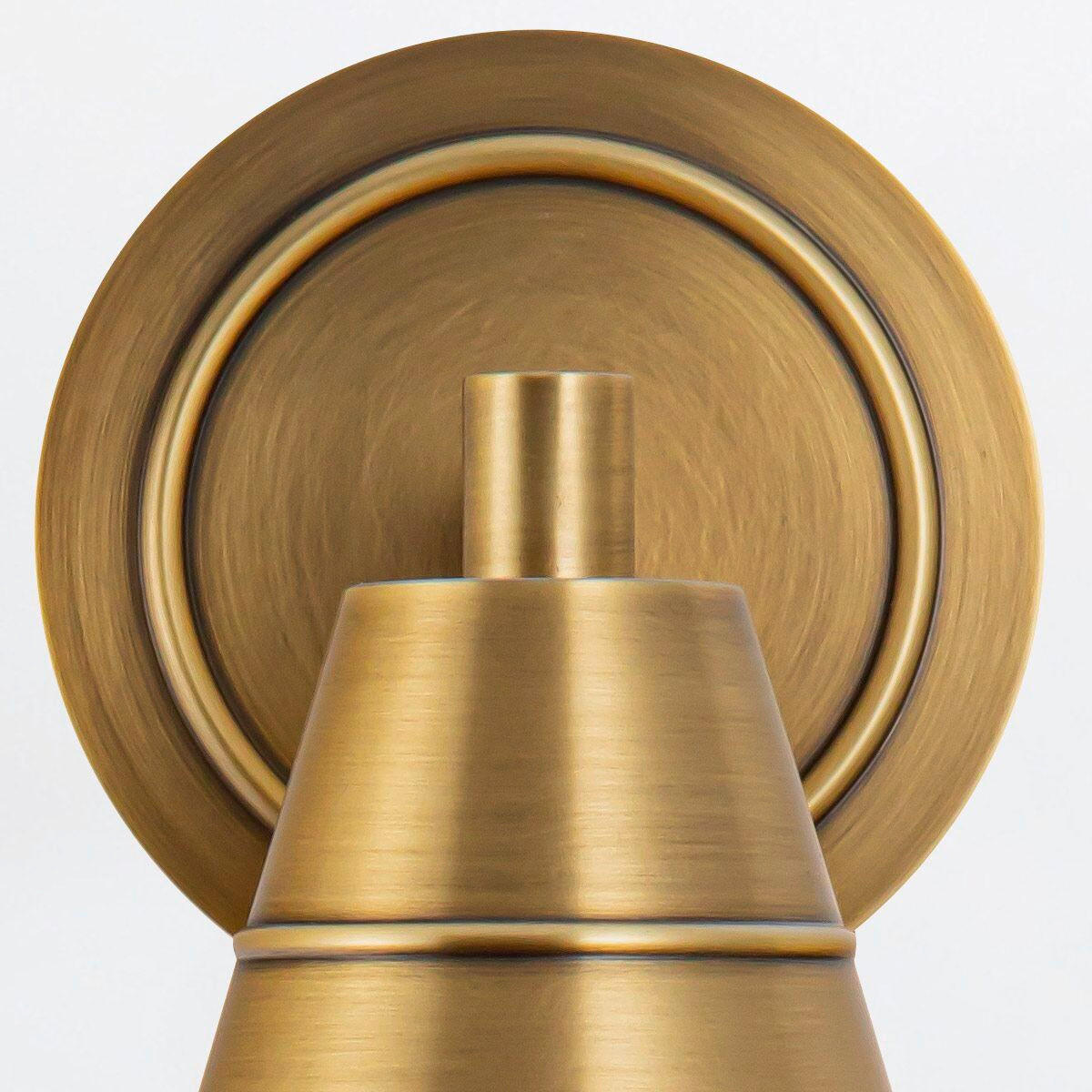 WANDLEUCHTE   - Messingfarben, KONVENTIONELL, Glas/Metall (29,5/15,2/19,1cm) - Elstead Lighting