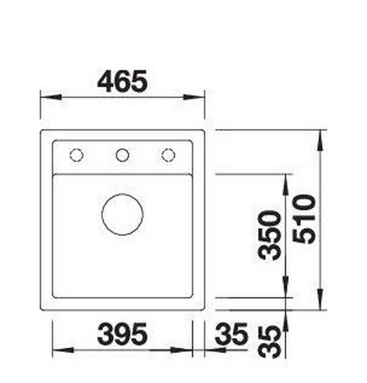 SPÜLE 517160  - Weiß, Basics, Stein (51/20,2/46,5cm) - Blanco