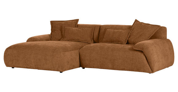 ECKSOFA  in Flachgewebe Rostfarben  174/274 cm  - Rostfarben/Schwarz, KONVENTIONELL, Kunststoff/Textil (174/274cm) - Carryhome