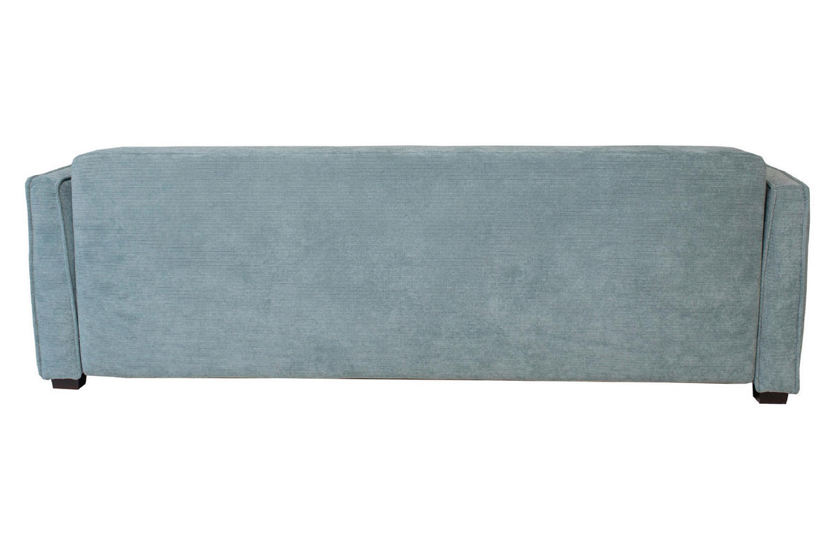 SCHLAFSOFA Jacquard Blaugrau  - Blaugrau/Schwarz, Design, Holz/Textil (242/75/110cm) - home24