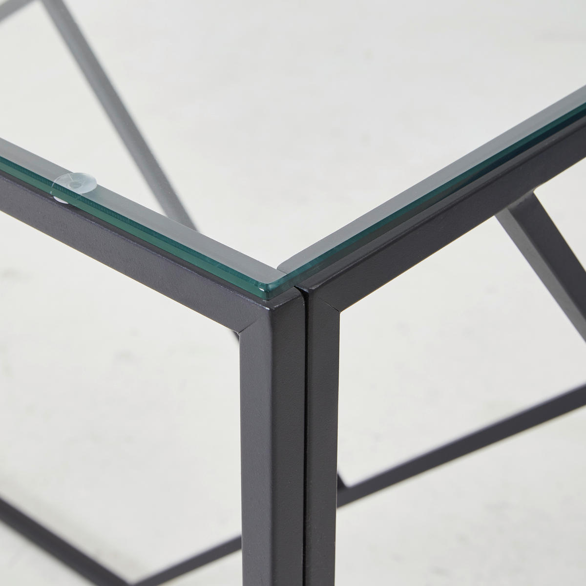 KONSOLENTISCH in Metall, Glas 120/45/77 cm   - Klar/Schwarz, Trend, Glas/Metall (120/45/77cm) - Xora