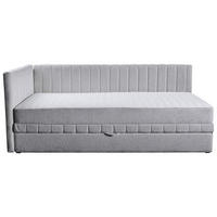 SCHLAFSOFA Struktur Hellgrau  - Hellgrau/Schwarz, Design, Kunststoff/Textil (99/83/212cm) - MID.YOU