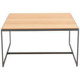COUCHTISCH in Holz 80/80/42 cm  - Eichefarben/Anthrazit, Design, Holz/Metall (80/80/42cm) - Johann Jakob