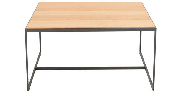 COUCHTISCH in Holz 80/80/42 cm - Eichefarben/Anthrazit, Design, Holz/Metall (80/80/42cm) - Johann Jakob
