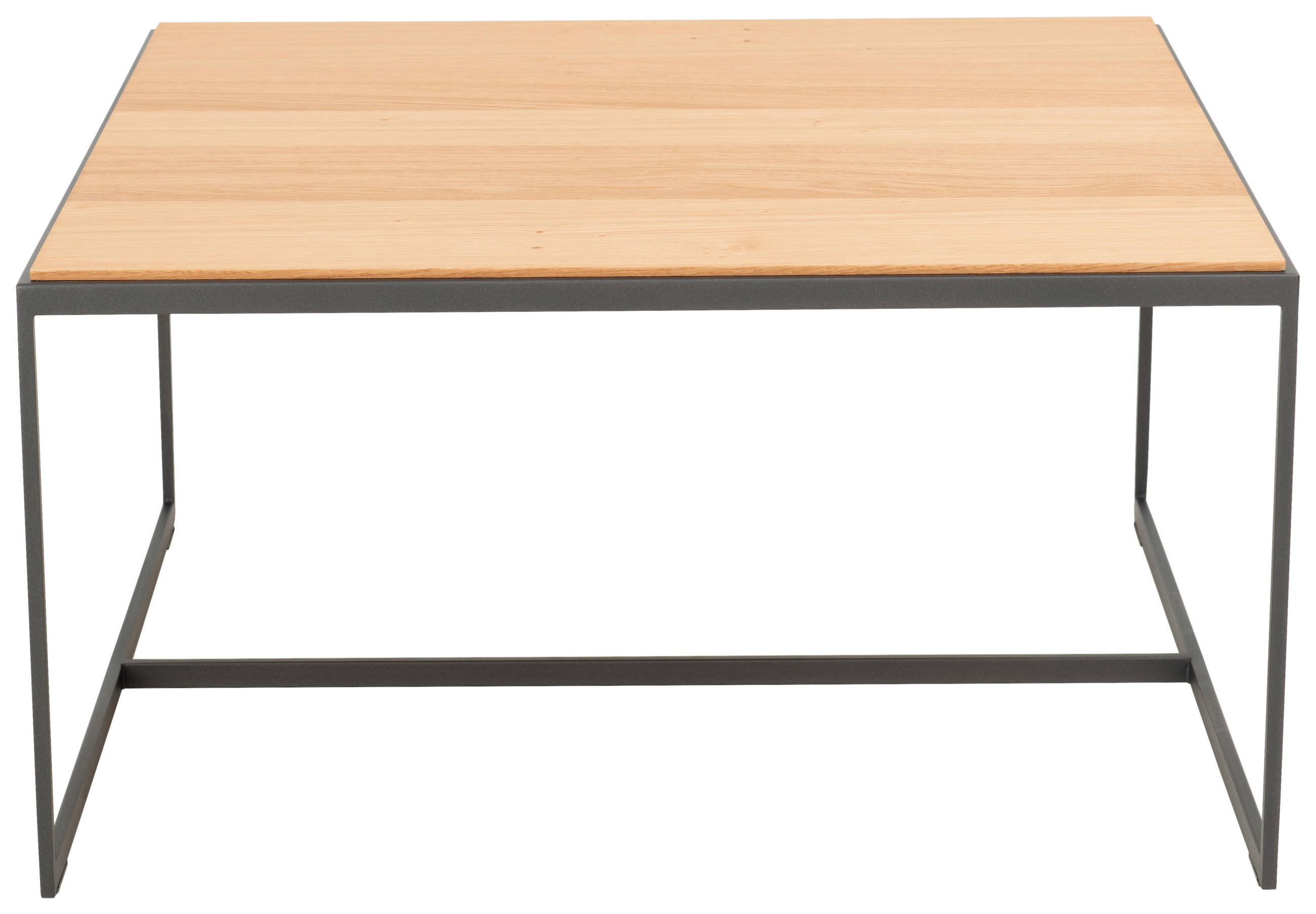 COUCHTISCH in Holz 80/80/42 cm  - Eichefarben/Anthrazit, Design, Holz/Metall (80/80/42cm) - Johann Jakob