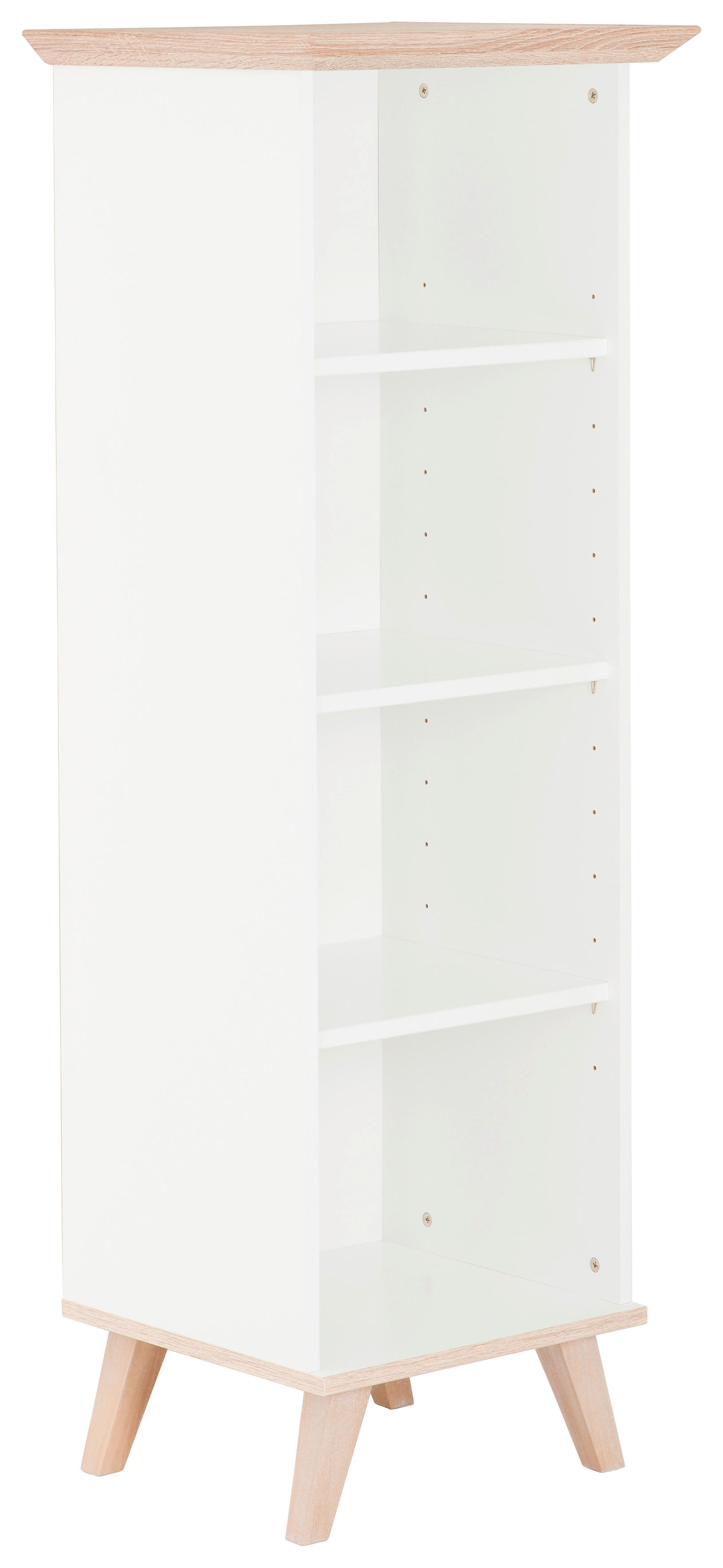 REGAL Weiß, Eichefarben  - Eichefarben/Weiß, Design, Holzwerkstoff (50/144/45cm) - Livetastic