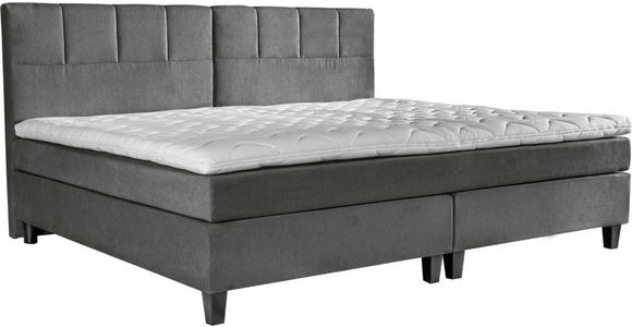 BOXSPRINGBETT 200/200 cm  in Grau  - Dunkelgrau/Grau, Trend, Holz/Textil (200/200cm) - Esposa