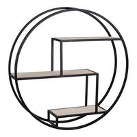 WANDREGAL Schwarz  - Schwarz, Design, Metall (62/14/62cm)
