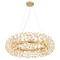 KŘIŠŤÁLOVÉ ZÁVĚSNÉ SVÍTIDLO - barvy zlata, Konvenční, sklo (80/150cm) - Globo