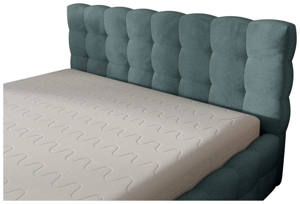 POLSTERBETT 180/200 cm,  in Grau, gepolstertes Kopfteil, Bettkasten,  - Schwarz/Grau, MODERN, Holz/Kunststoff (180/200cm) - Chameo