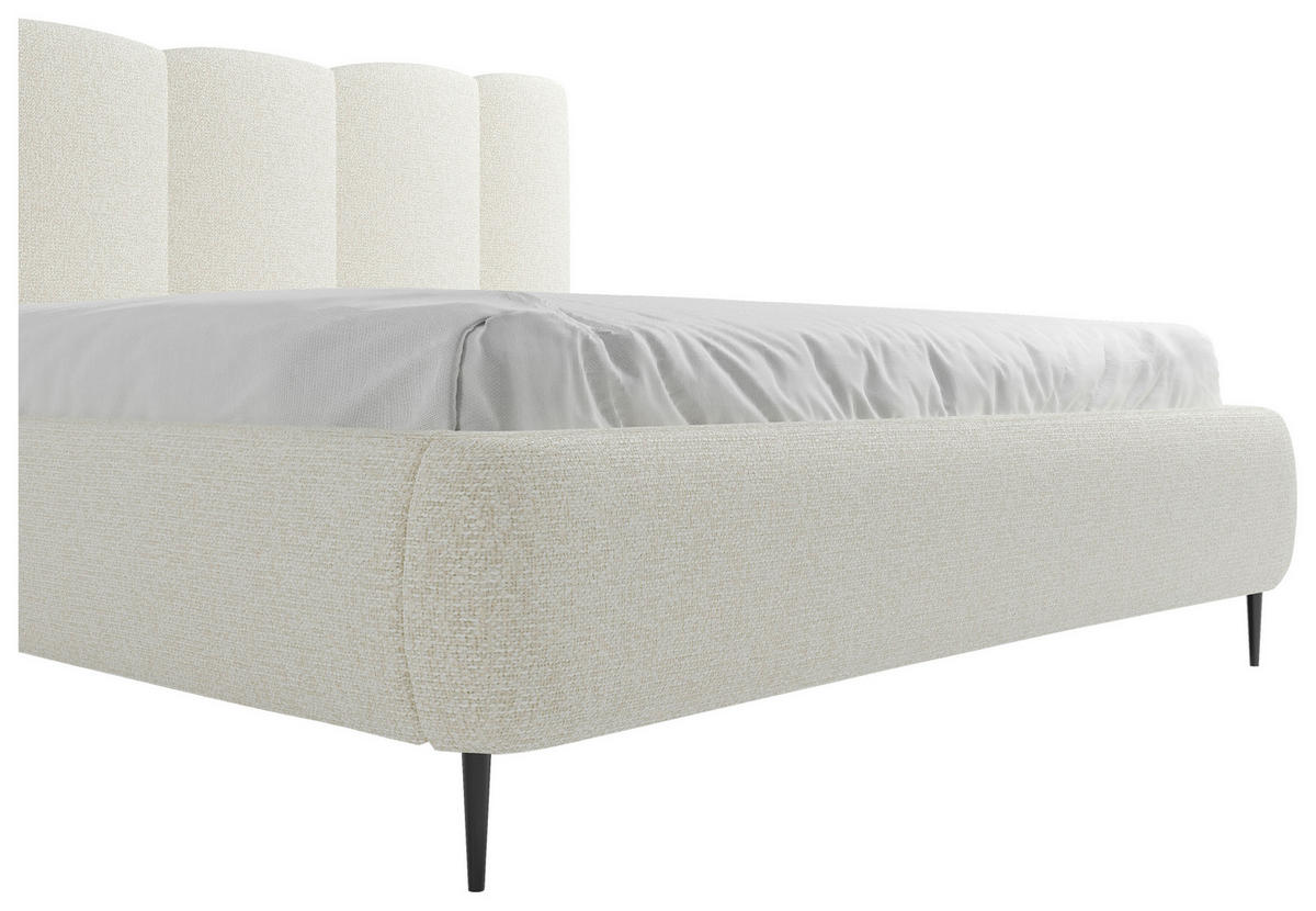 POLSTERBETT 140/200 cm  in Creme  - Creme, Modern, Holz/Holzwerkstoff (140/200cm) - MID.YOU