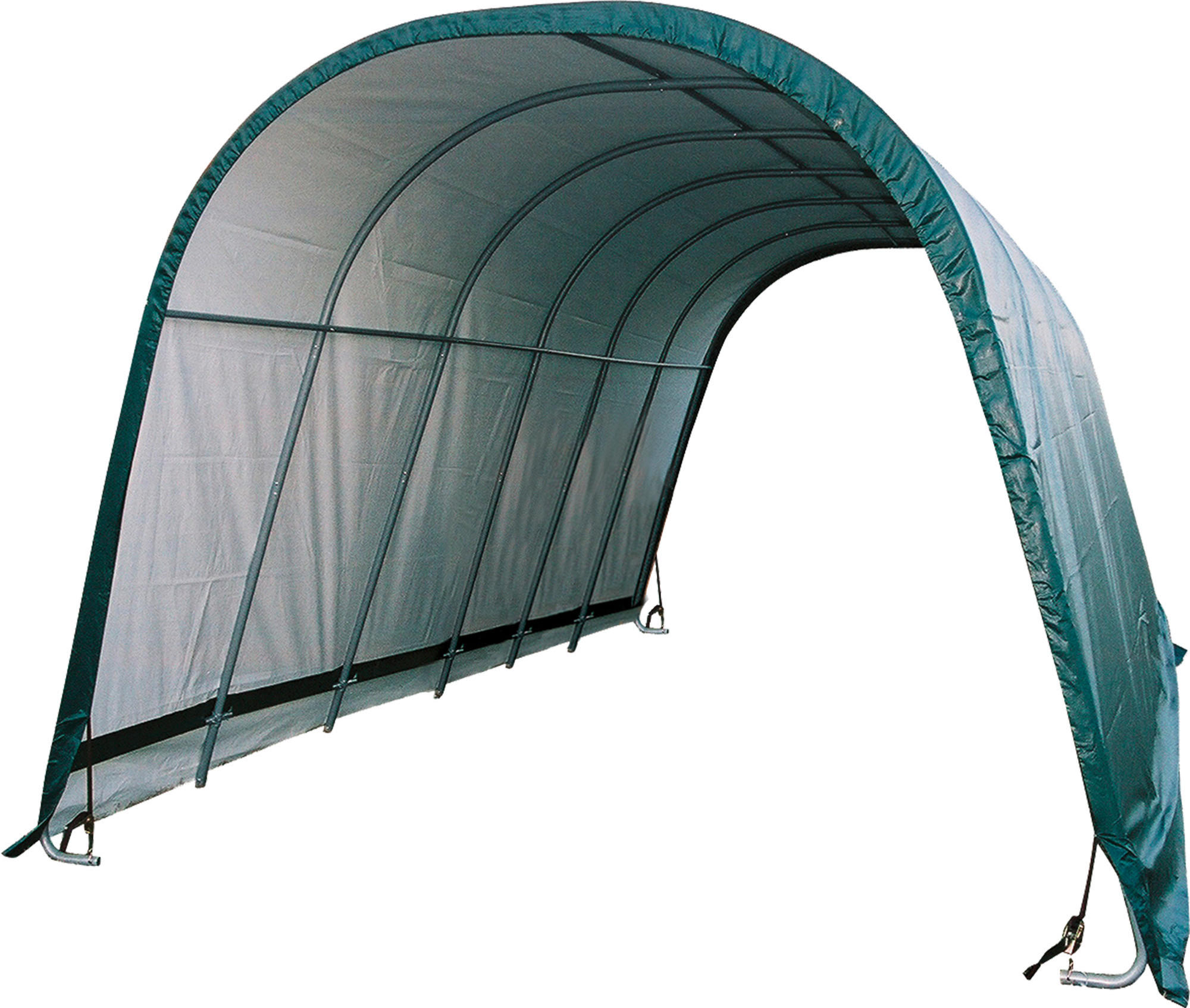 ZELTGARAGE  - Dunkelgrün, Basics, Kunststoff (730/400/300cm) - Ambia Garden