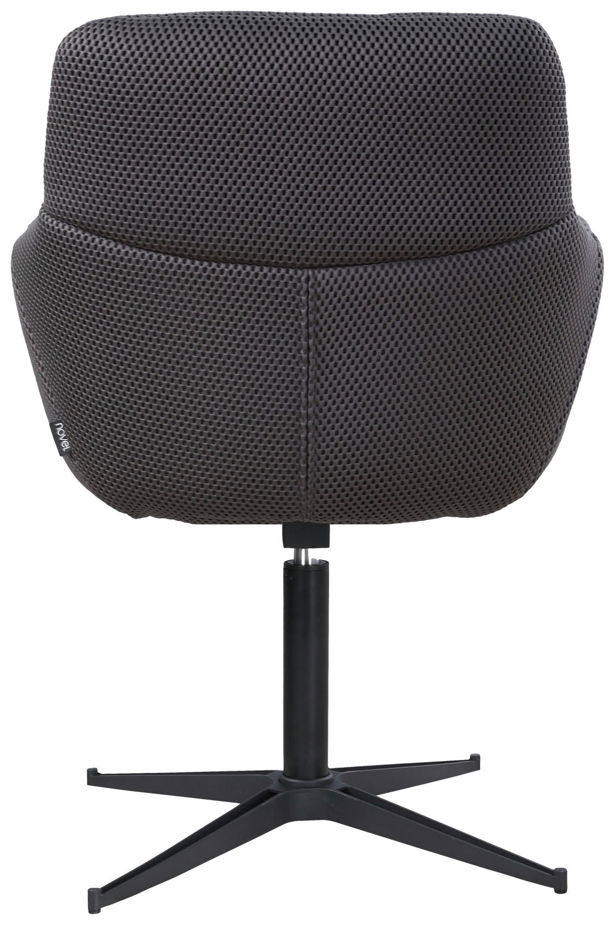 STOL MED ARMSTÖD järn vävt tyg  - grå/svart, Design, metall/textil (63/85/66cm) - Novel