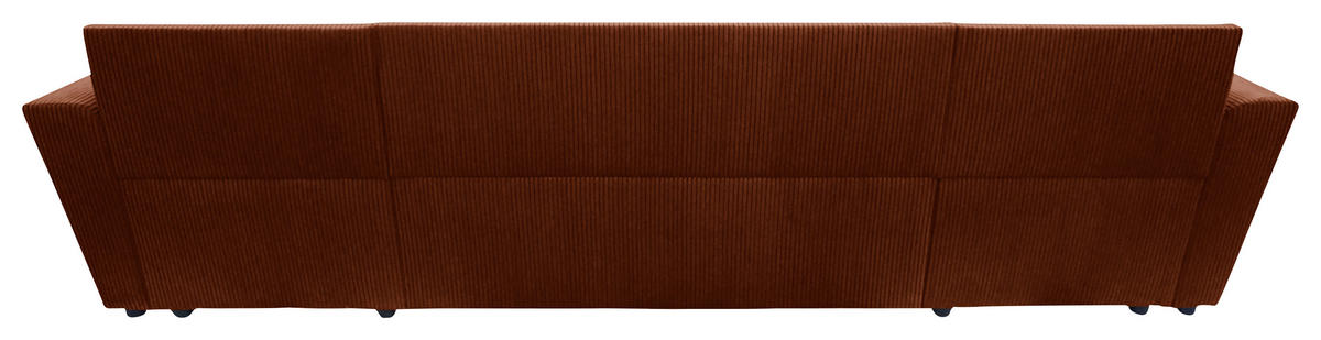 WOHNLANDSCHAFT TERMOLI Rostfarben Cord  - Rostfarben/Schwarz, Design, Kunststoff/Textil (155/296/155cm) - MID.YOU