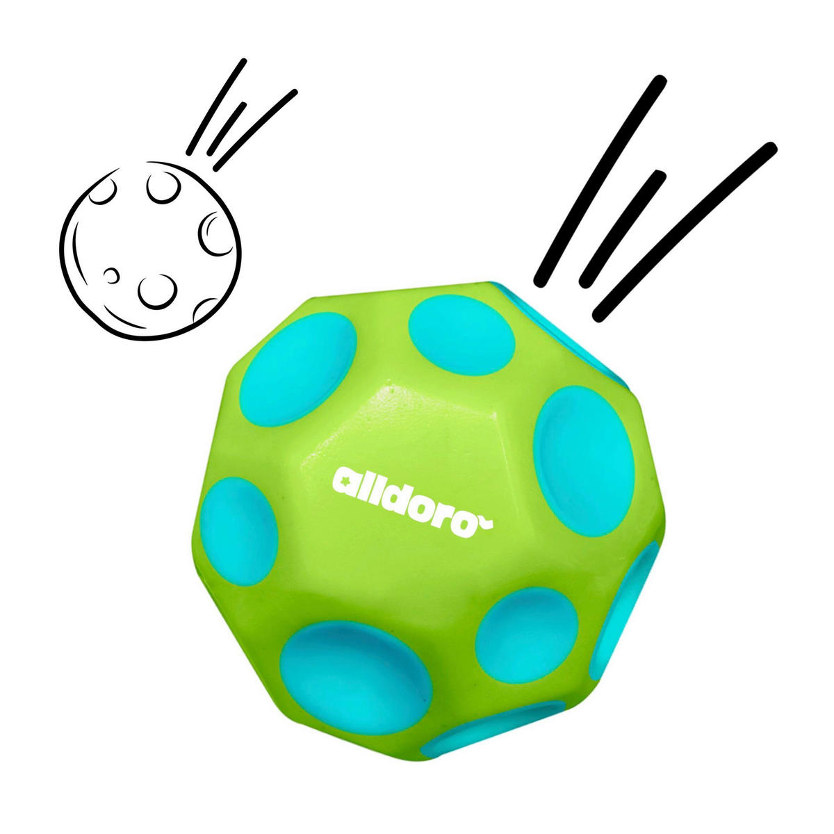 SPIELBALL XXL Bouncing Ball Hellblau, Hellgrün  - Hellgrün/Hellblau, Basics, Kunststoff (15cm) - alldoro