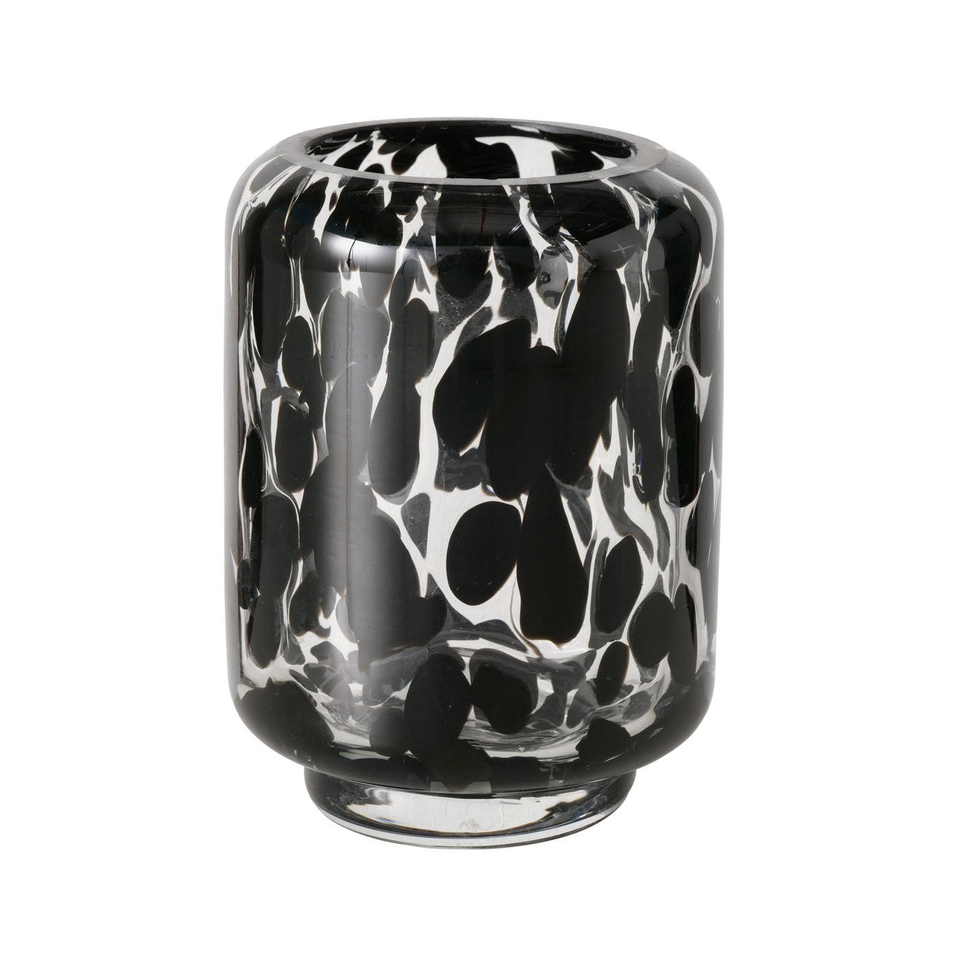 LJUSLYKTA - svart högglans, Design, glas (7/7/10cm)