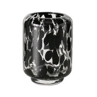 WINDLICHT - Schwarz Hochglanz, Design, Glas (7/7/10cm)