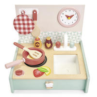 KINDERKÜCHE - Hellbraun/Rosa, Trend, Holz (31/10/28cm)