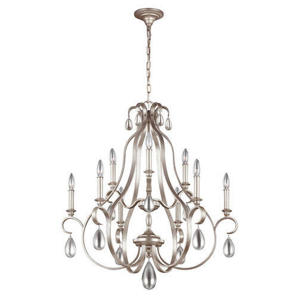 LESTENEC  Elstead Dewitt  77.5/102.9 cm          E14 - srebrne barve, Konvencionalno, kovina (77.5/102.9cm) - Elstead Lighting