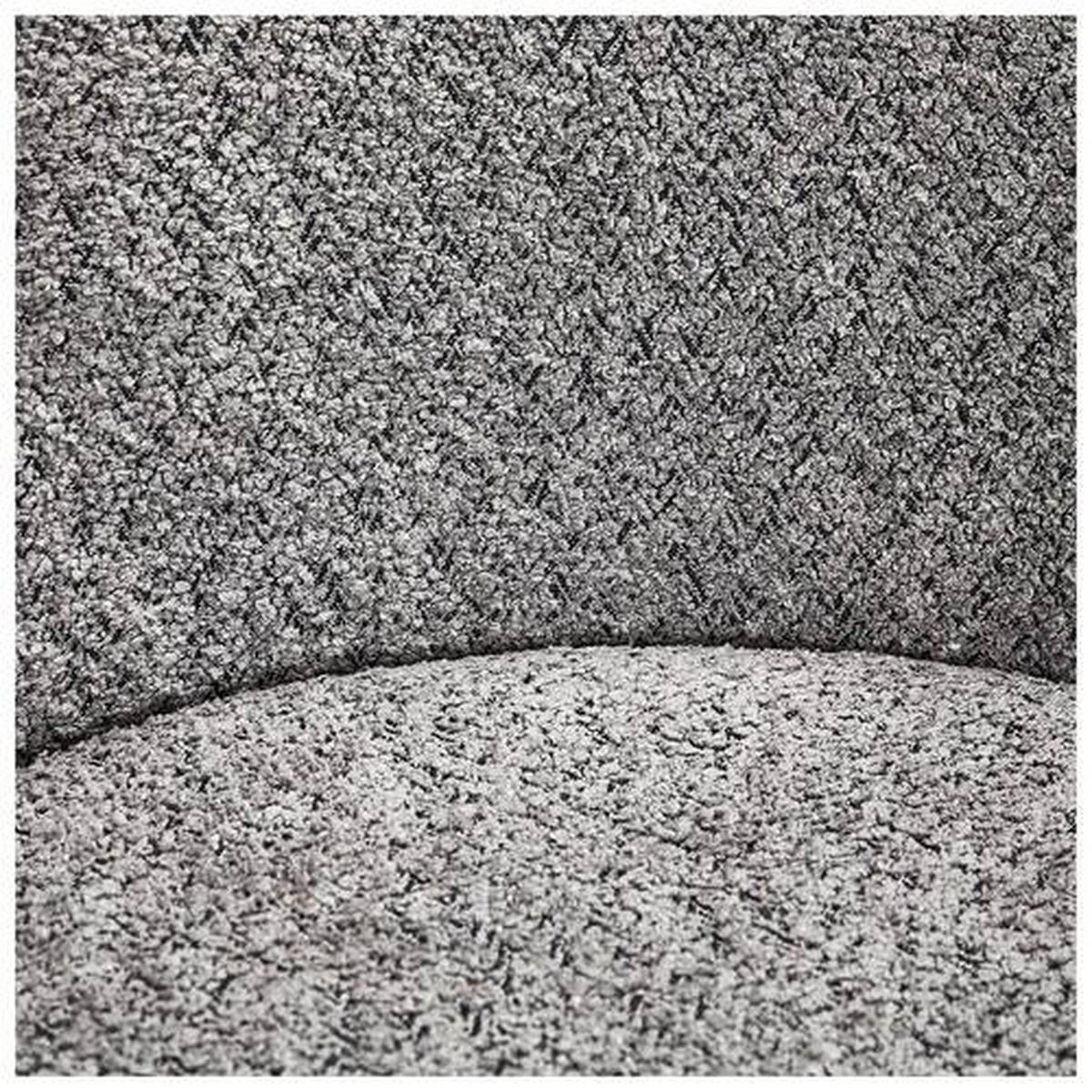 ARMLEHNSTUHL  in Eisen Bouclé  - Goldfarben/Grau, Design, Textil/Metall (53/78/61cm) - Ambia Home