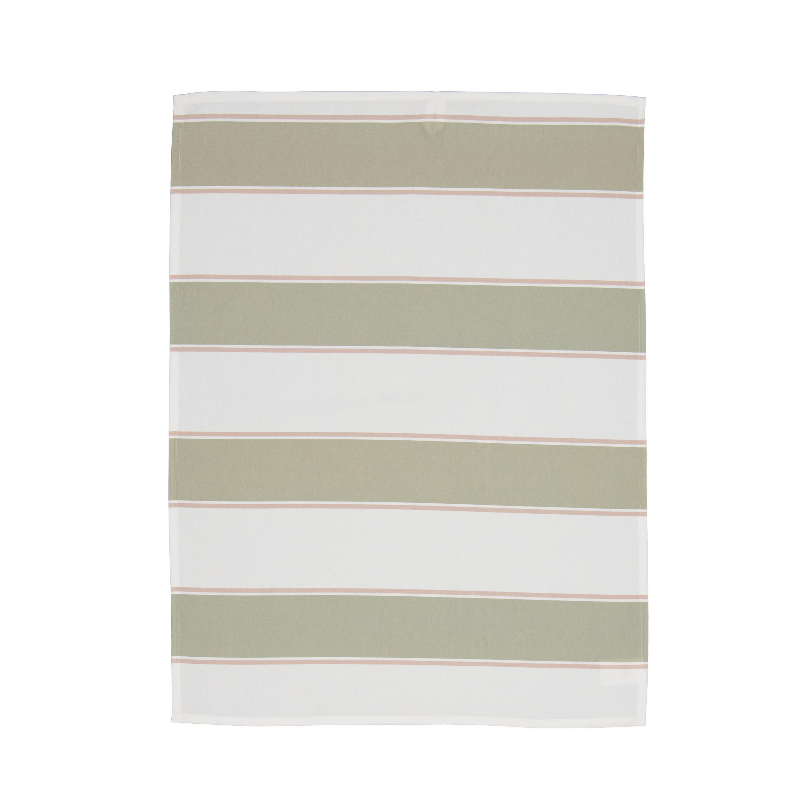 KÖKSHANDDUK vit, salviagrön  - vit/salviagrön, Basics, textil (50/70cm)