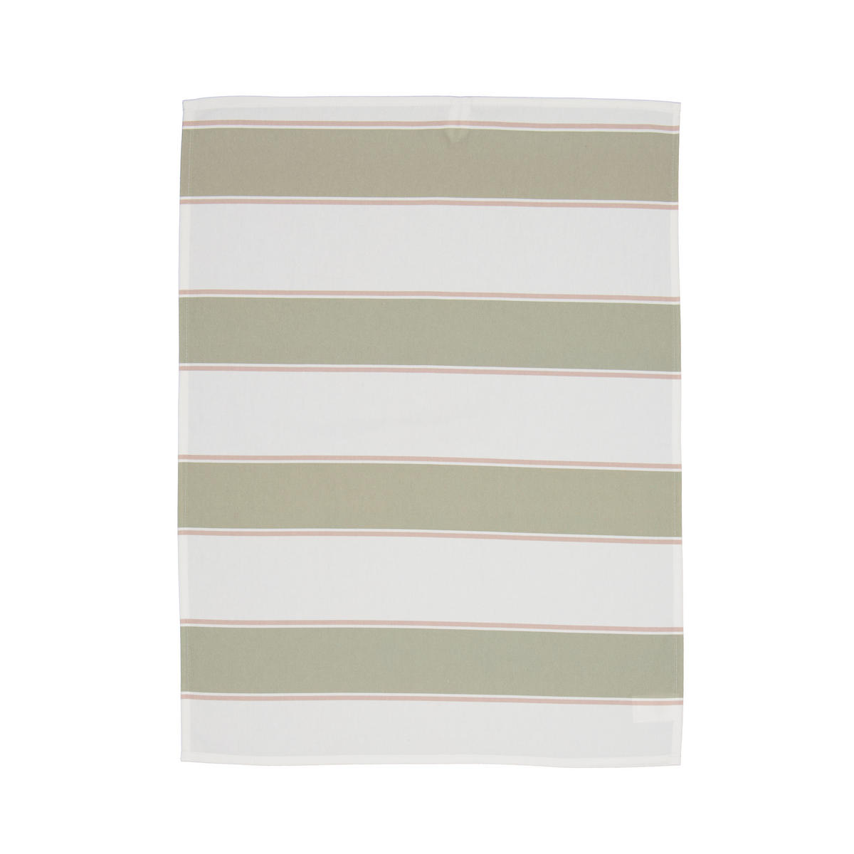 KÖKSHANDDUK vit, salviagrön  - vit/salviagrön, Basics, textil (50/70cm)