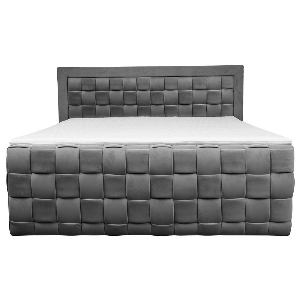 Thumbnail - Livetastic Boxspringbett, Graphit, Textil, H4, Höhe ca. 18 cm, 180x200 cm, Bettkasten, gepolstertes Kopfteil, Topper dur...