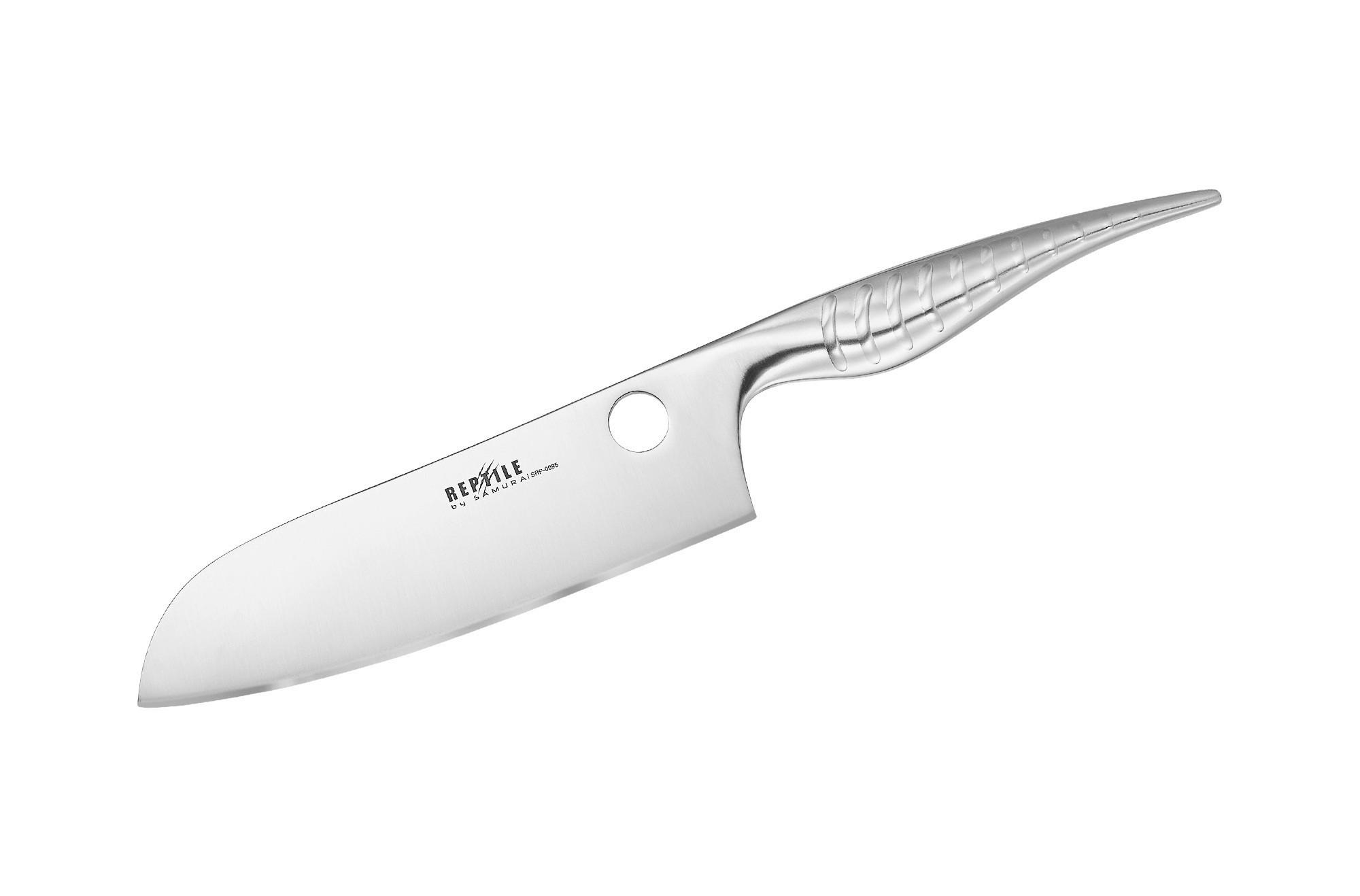 NOŽ SANTOKU  Reptile        31 cm    nerjaveče jeklo - srebrne barve, Basics, kovina (31cm) - Samura