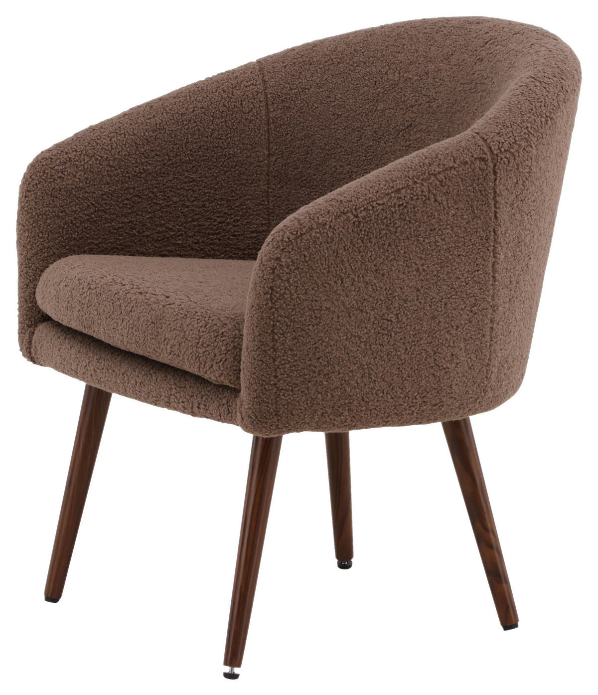 SESSEL in Teddystoff Braun  - Braun, Design, Textil/Metall (68/75/63cm) - Livetastic