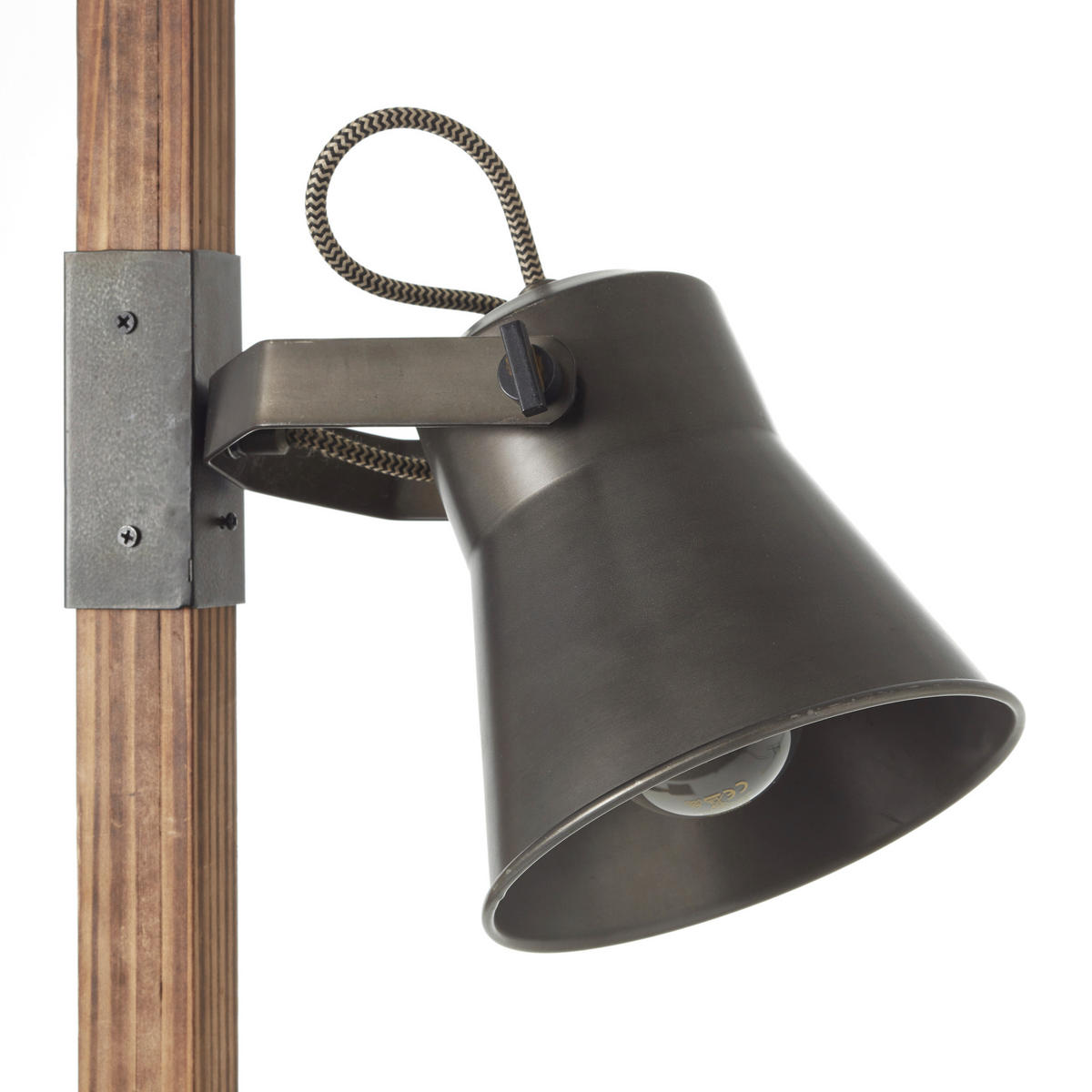 STEHLEUCHTE  51/153,5 cm   - Schwarz, Design, Holz/Metall (51/153,5cm) - Brilliant