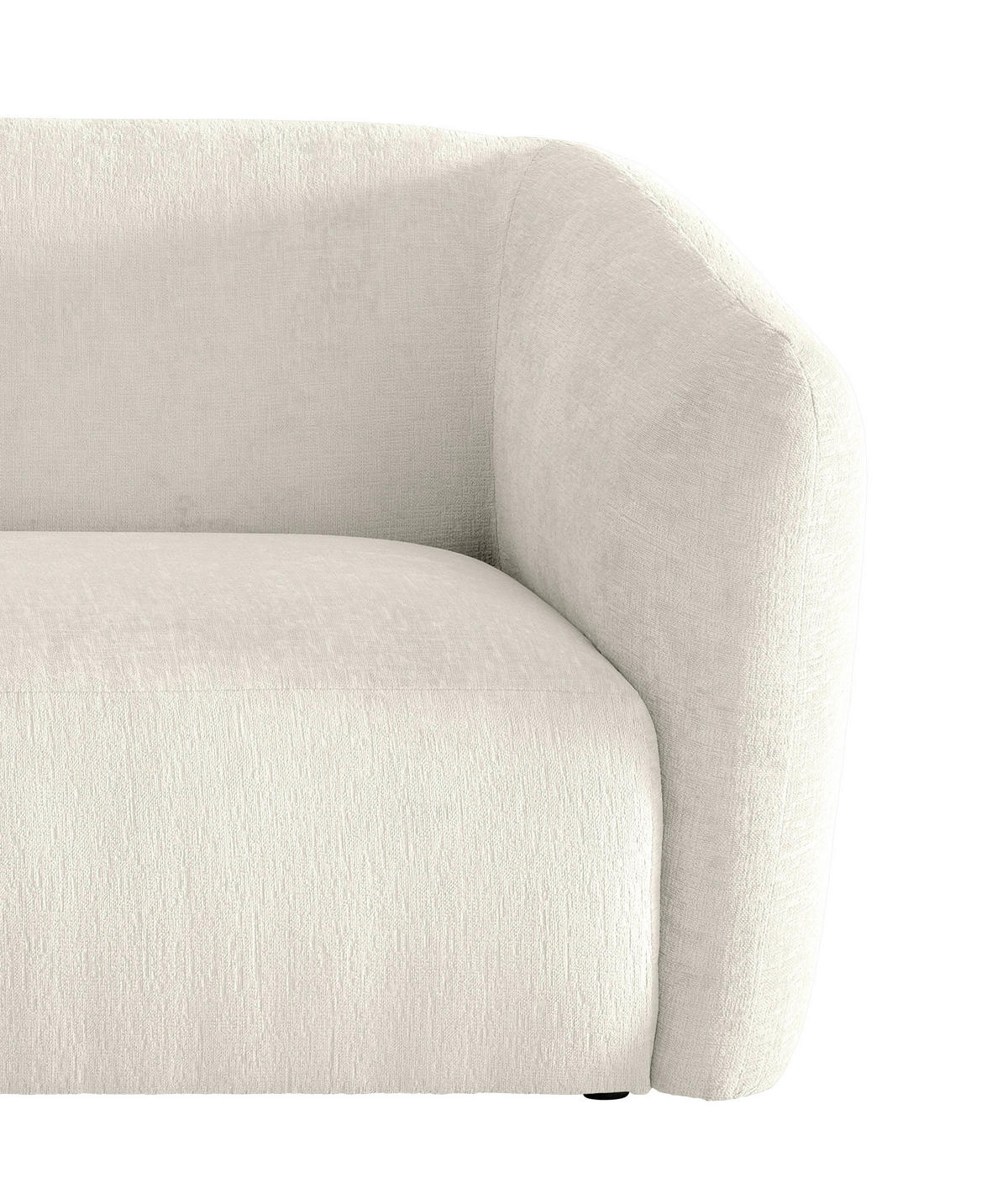 ECKSOFA in Mikrofaser Weiss  - Weiss/Schwarz, Modern, Kunststoff/Textil (107/238cm) - Livetastic