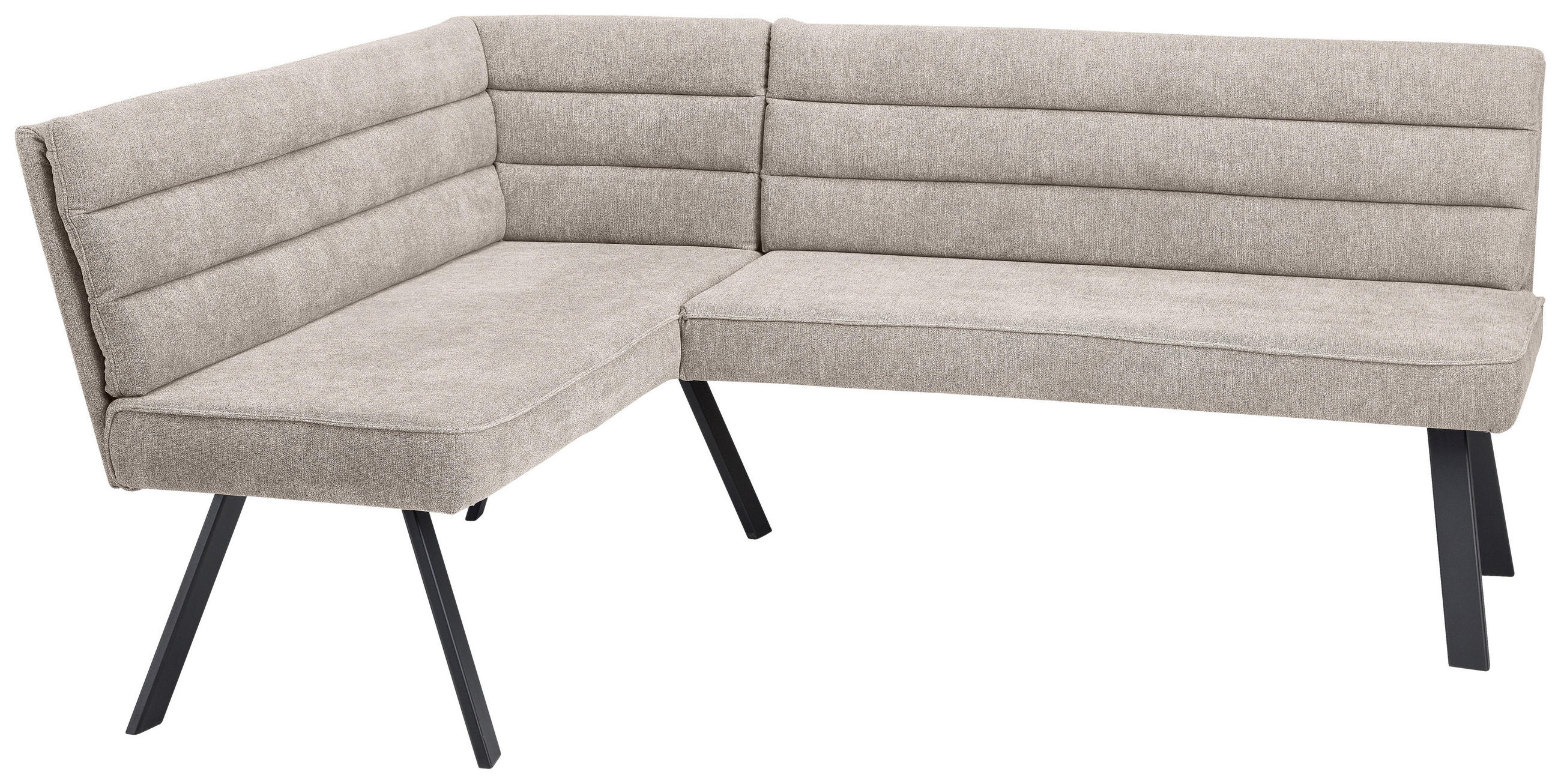 Thumbnail - Cantus Eckbank, Braun, Schwarz, Metall, Textil, Uni, 3-Sitzer, L-Form, 175x140 cm, Stoffauswahl, Esszimmer, Bänke, Eckbä...