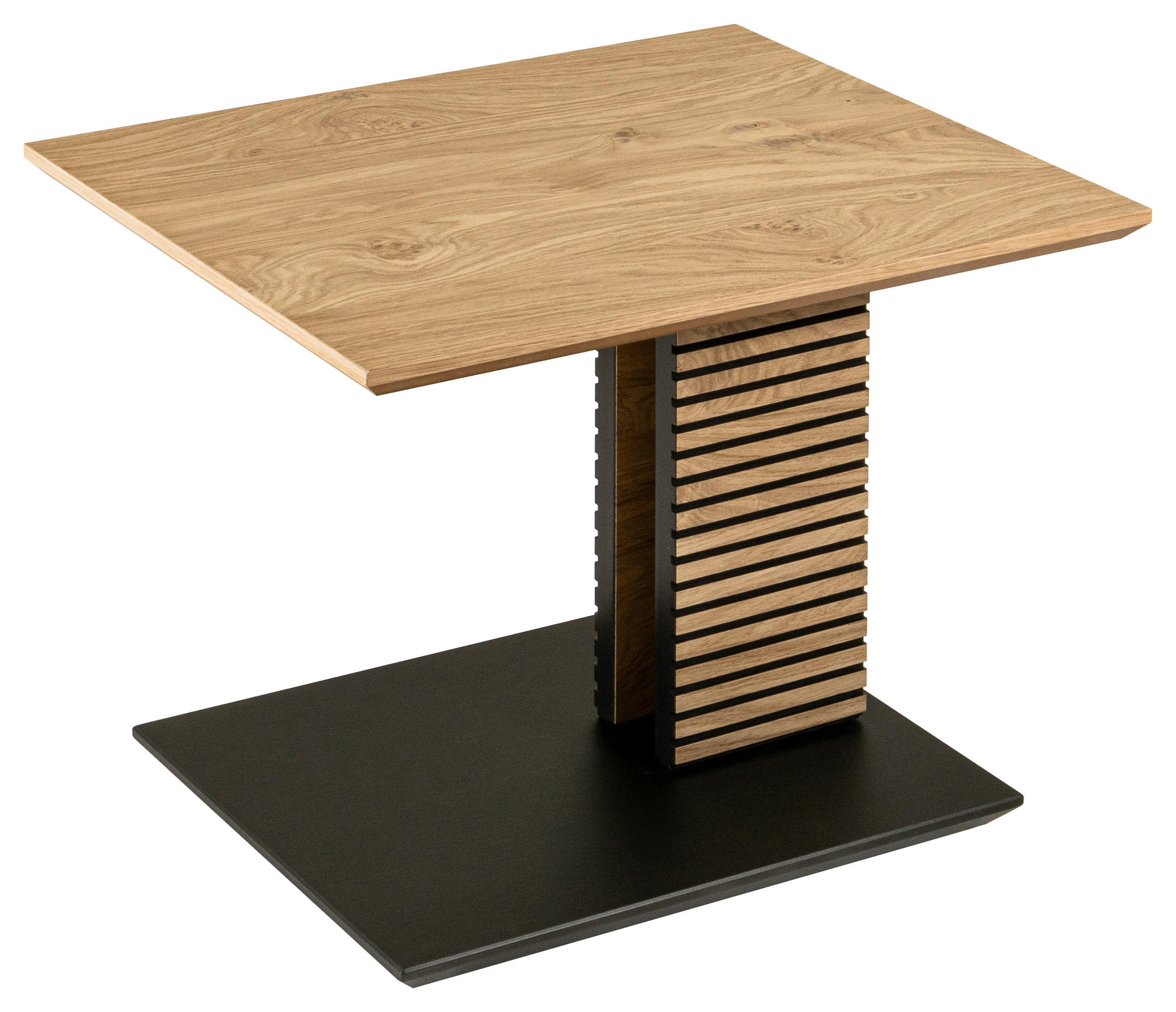 BEISTELLTISCH in Holz, Holzwerkstoff 55/47/47-65 cm  - Wildeiche/Anthrazit, Natur, Holz/Holzwerkstoff (55/47/47-65cm) - Novel