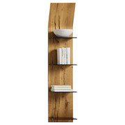 WANDPANEEL - Eichefarben, Design, Glas/Holz (32,5/158,4/23,5cm) - Moderano