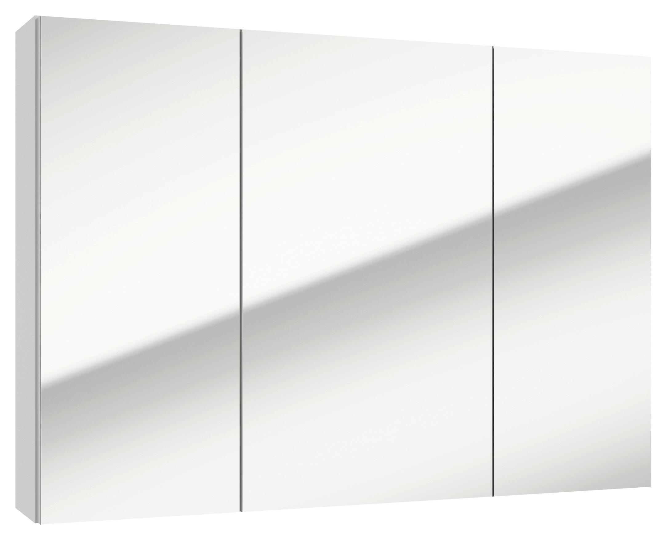 P & B Spiegelschrank Weiß 85x60x15 cm