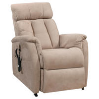 TV FOTELJ,  svetlo rjava tekstil - svetlo rjava/črna, Design, kovina/tekstil (82/107/94cm) - Xora