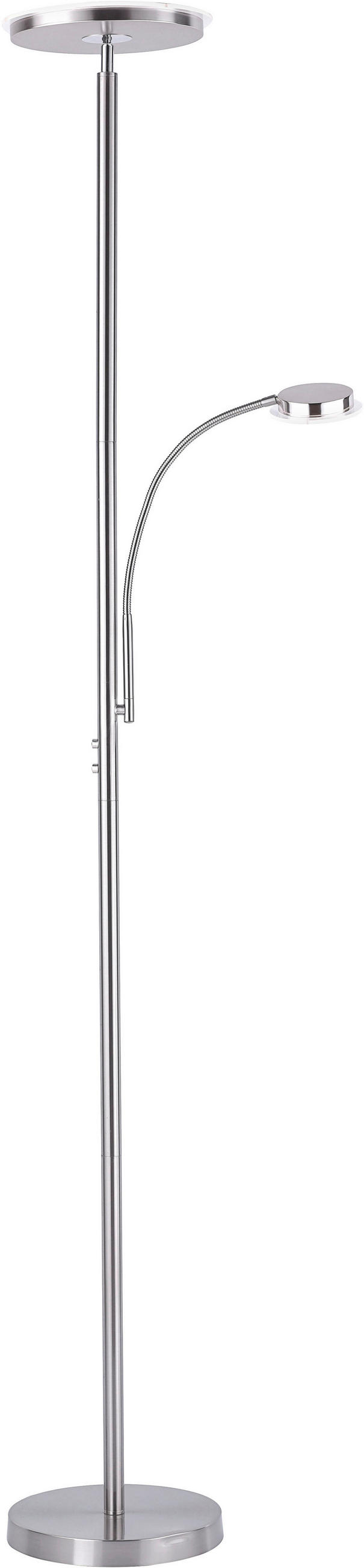 LED-Stehleuchte 30/30/181 cm    - Nickelfarben, KONVENTIONELL, Metall (30/30/181cm)
