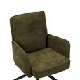 ARMLEHNSTUHL  Sitzfläche 180° drehbar Mikrofaser  - Schwarz/Grün, Design, Textil/Metall (60/90/68cm) - Carryhome