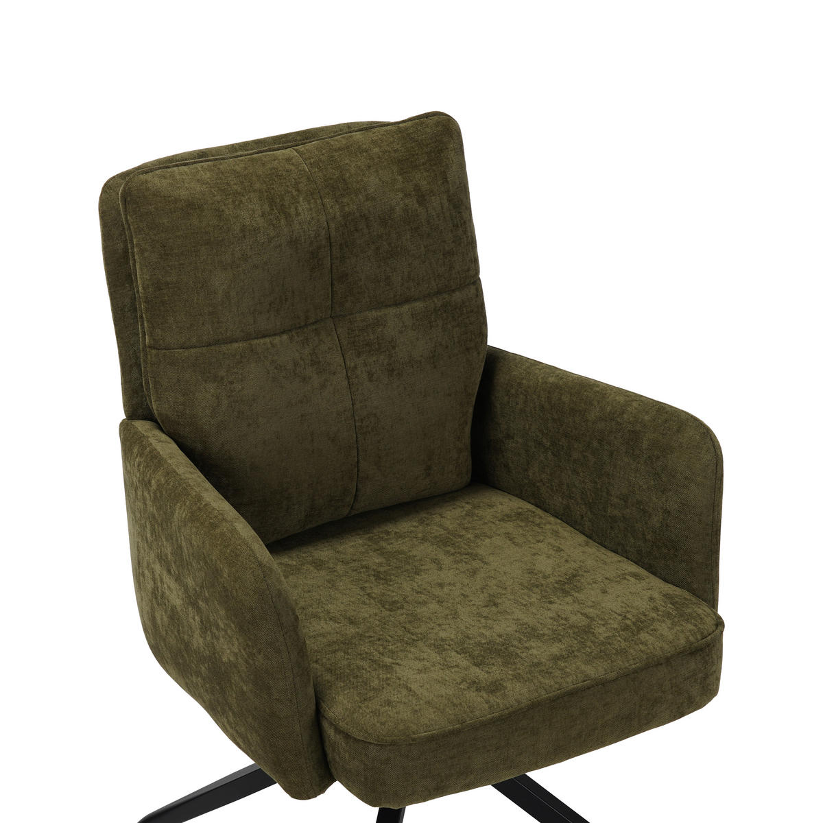 ARMLEHNSTUHL  Sitzfläche 180° drehbar Mikrofaser  - Schwarz/Grün, Design, Textil/Metall (60/90/68cm) - Carryhome