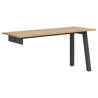 BIROU in material pe bază de lemn 150/74/60 cm  - grafit/stejar Artisan, Konventionell, material pe bază de lemn (150/74/60cm) - Xora