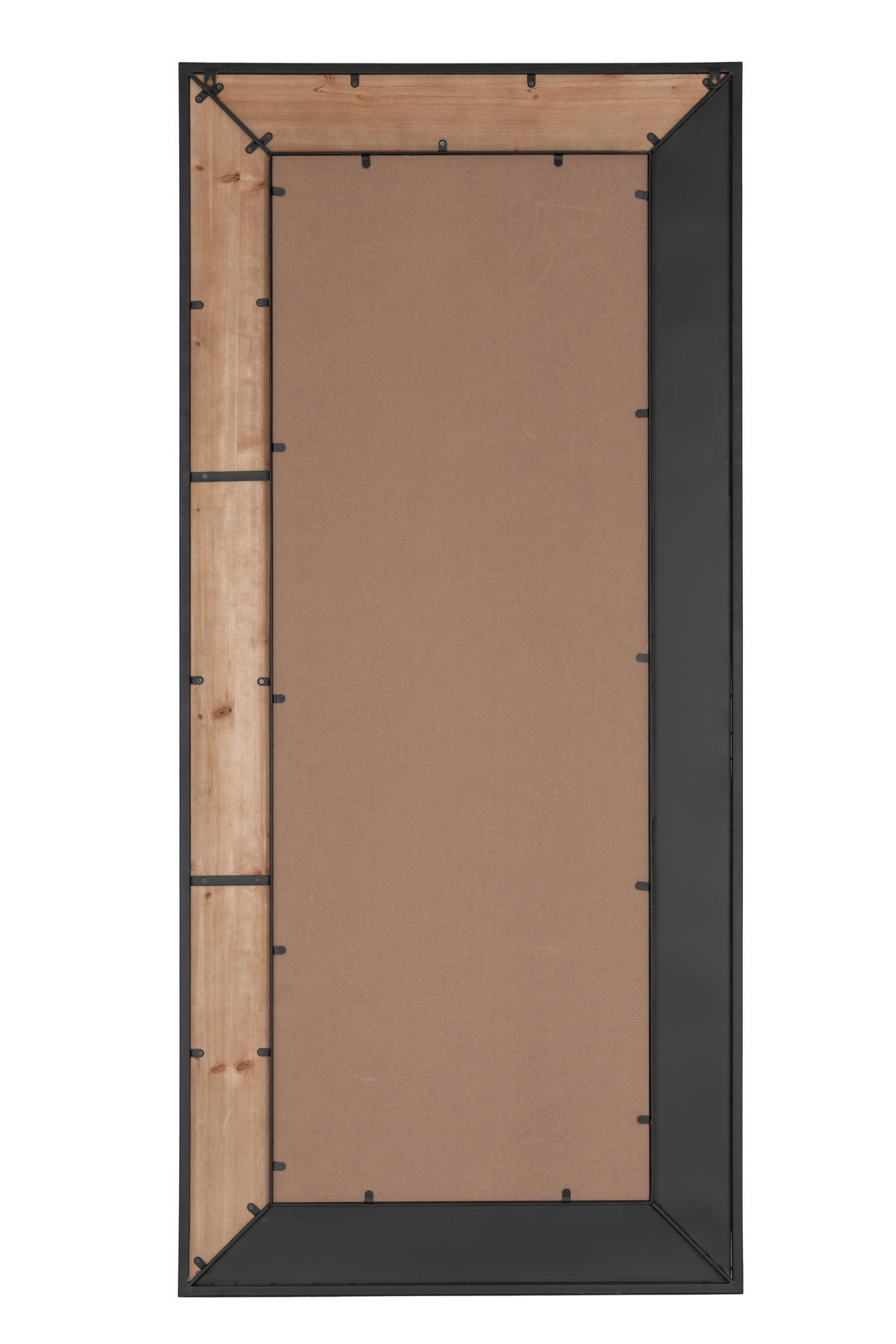 WANDSPIEGEL 84/184/2 cm  - Schwarz/Naturfarben, Design, Glas/Holz (84/184/2cm) - MID.YOU