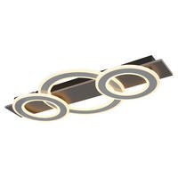 LED-DECKENLEUCHTE    73/35/7 cm  - Anthrazit/Opal, Design, Kunststoff/Metall (73/35/7cm) - Globo
