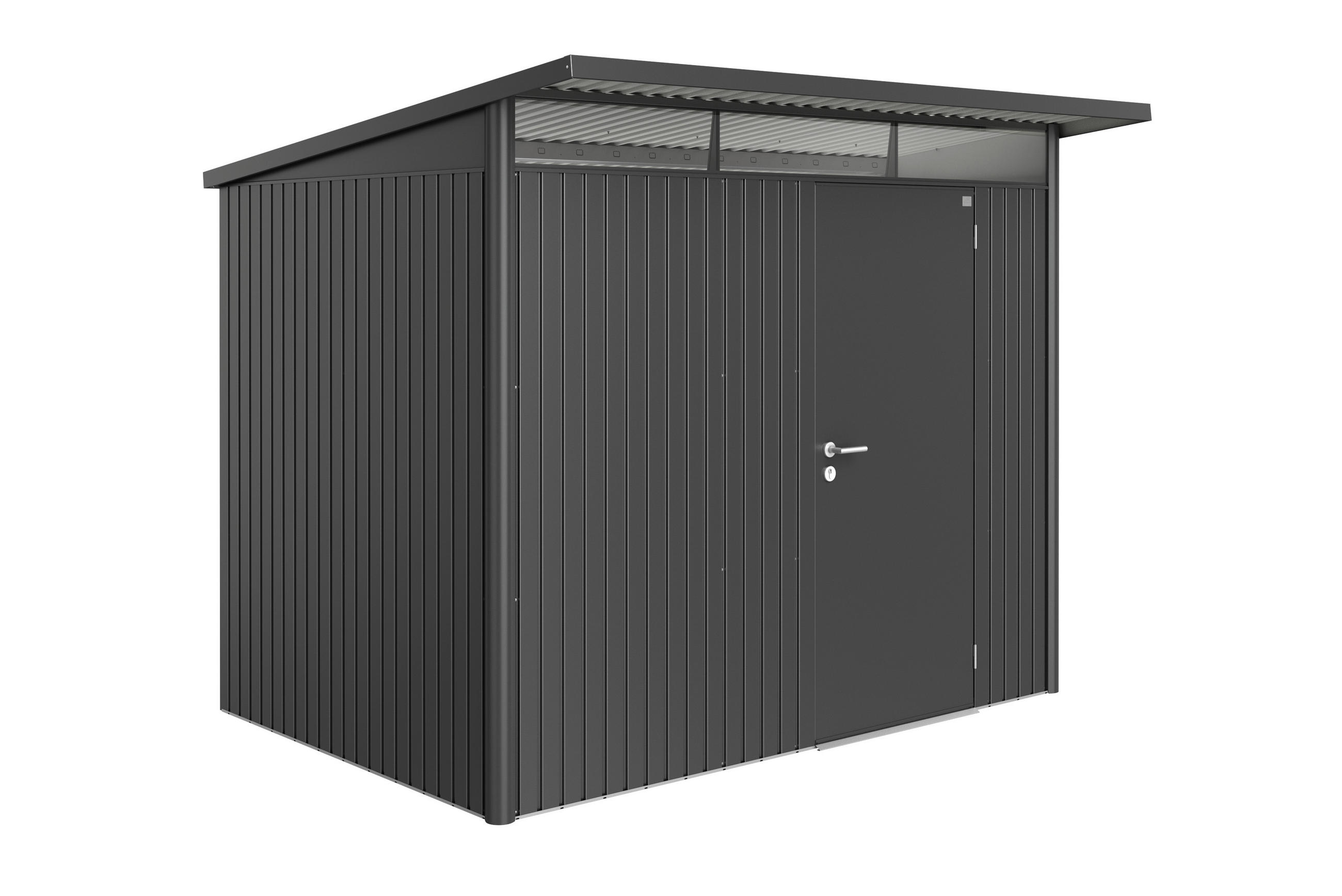 GERÄTEHAUS 260/218/220 cm  - Dunkelgrau, Basics, Metall (260/218/220cm) - Biohort