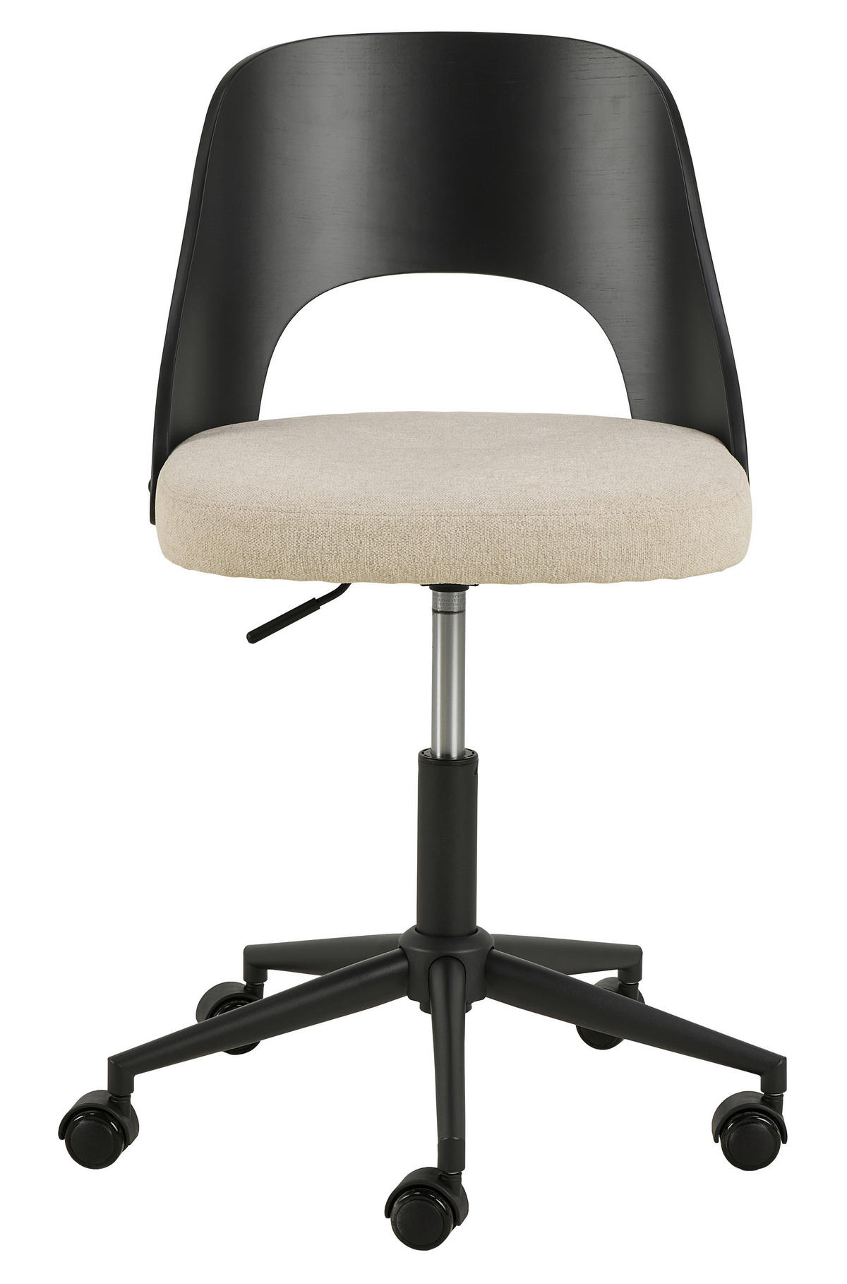 OTOČNÁ ŽIDLE, černá, béžová - černá/béžová, Moderní, kov/kompozitní dřevo (48/89/55,5cm) - MID.YOU