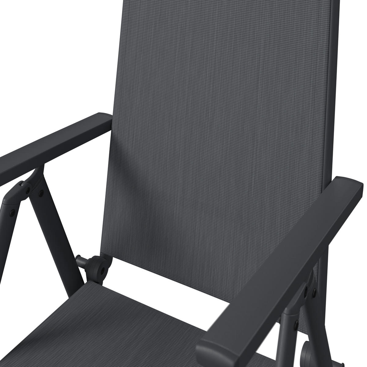 GARTENSESSEL Aluminium Anthrazit  - Anthrazit, MODERN, Textil/Metall (54/107/66cm) - Ambia Garden