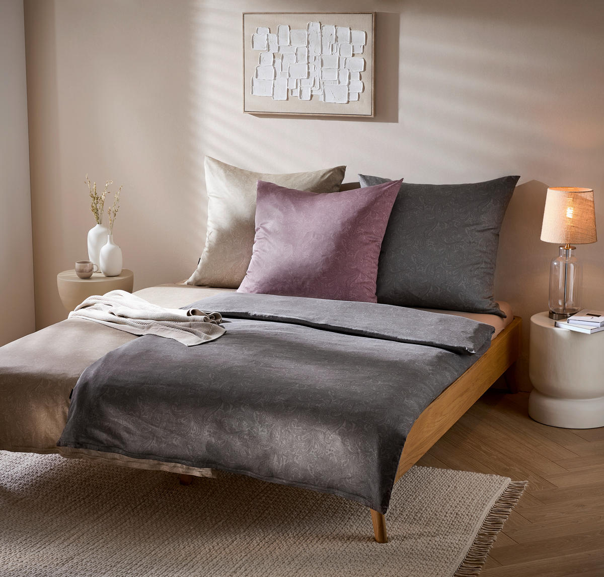 BETTWÄSCHE Satin 135/200 cm  - Mauve, Textil (135/200cm) - Novel