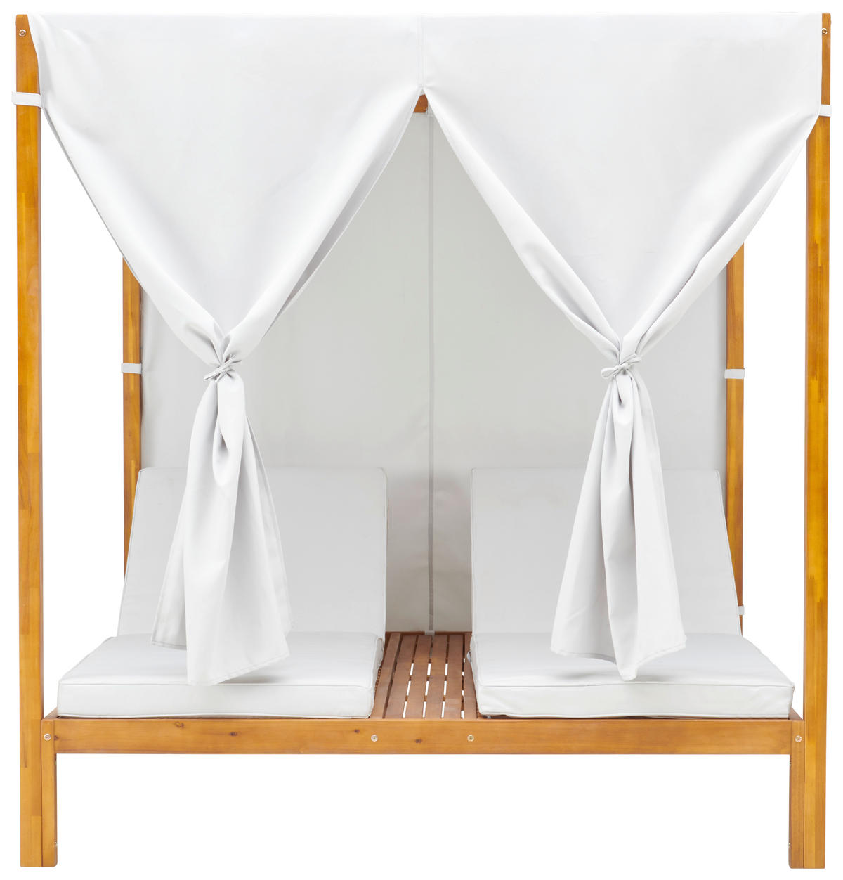 DVOSTRUKI LEŽAJ  boje bagrema, svijetlo siva  drvo, tekstil      - boje bagrema/svijetlo siva, Moderno, drvo/tekstil (185/195/203cm) - Ambia Garden