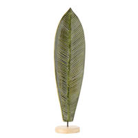DEKOBLUME  - Dunkelgrün, Basics, Holz/Metall (17/12,5/63cm) - Boltze Home
